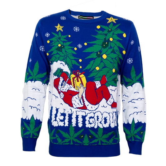 Pull de Noël moche Laissez pousser de l'herbe