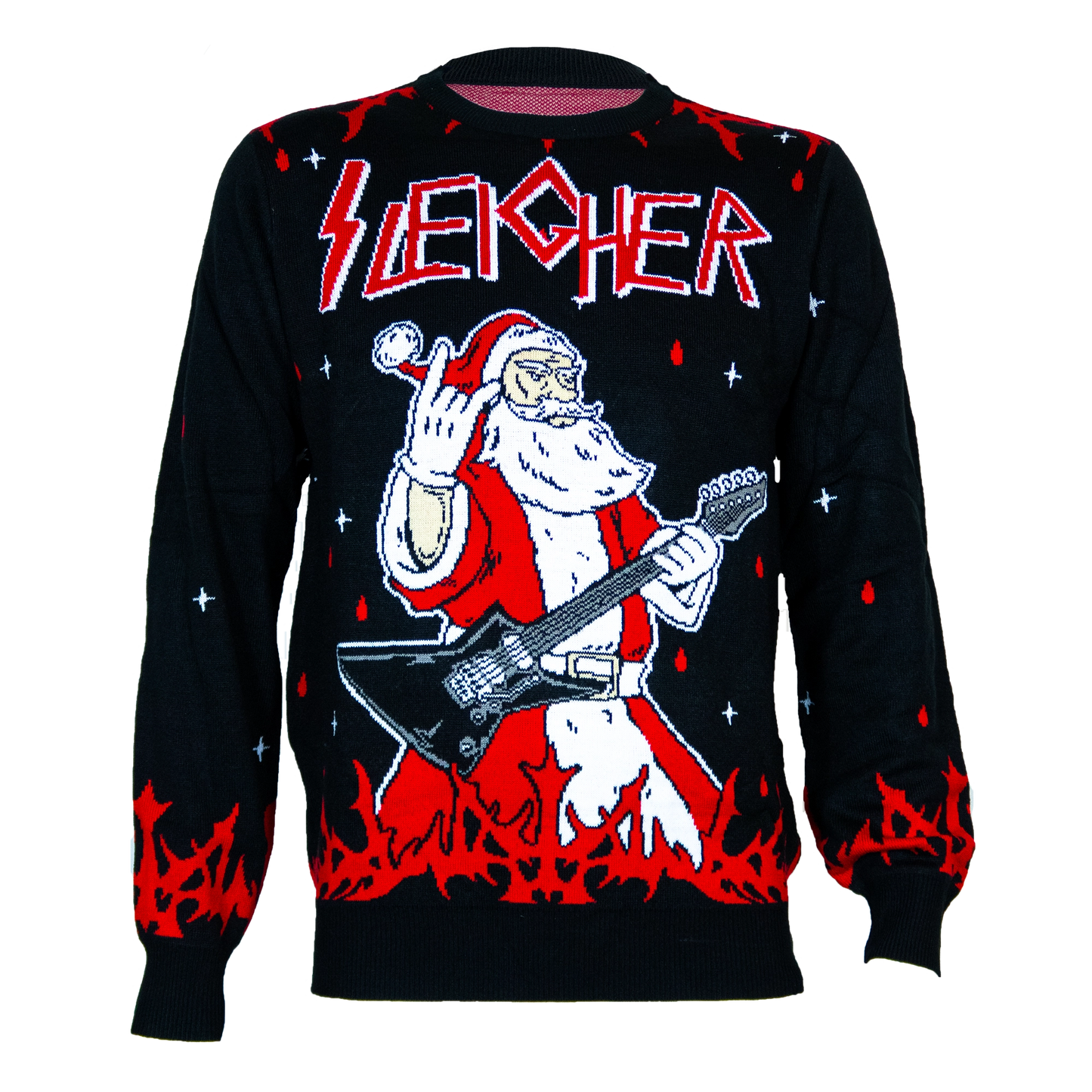 Pull de Noël Sleigher pour les amateurs de métal