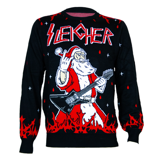 Pull de Noël Sleigher pour les amateurs de métal
