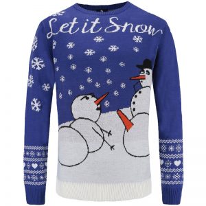 Pull de Noël tricoté « Que la neige s'installe » - Bonhomme de neige sexy